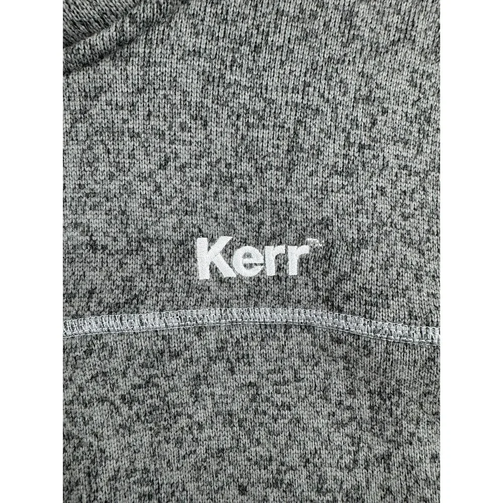 The North Face Full Zip Fleece Vest Mens XL Heathered Gray KERR Embroidered‎